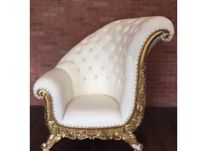 Throne Armchair Royal Upholstery Chairs Chesterfield Velvet 1 Seater Antique Style