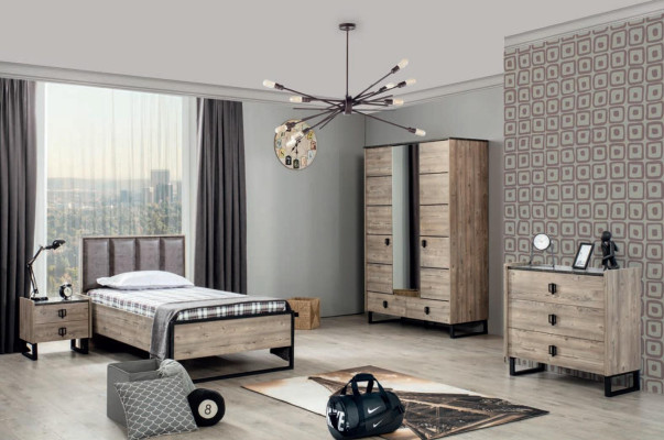 Childrens room Set Childrens bed Bedside table Wardrobe Chest of drawers Bedroom new