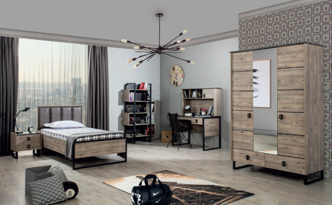 Bookshelf Modern Wood Childrens room Braun Wardrobe Furniture Design Bedroom new