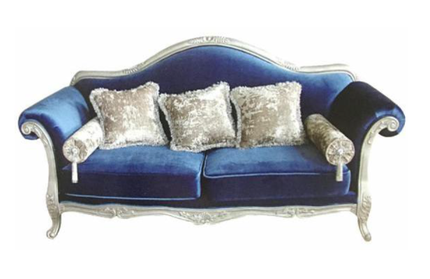 Two-seater Throne Sofa Royal Upholstery Velvet 2 Seater Antique Style Chesterfield