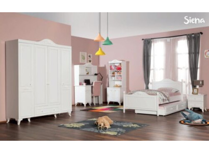 Childrens room Set White Elegant Desk Design Bookshelf Wood Furniture new