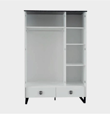Design Wardrobe Loft Bedroom Cabinets Wardrobe Furniture Wood Gray Luxury