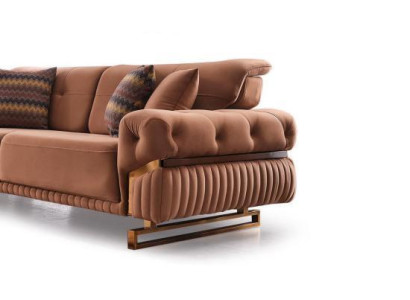 Luxury Three Seater Sofa Furniture Upholstery Fabric Couch Living room new Furniture
