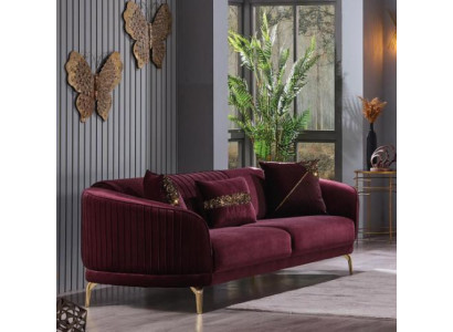 Modern three seater luxury sofas living room upholstered furniture textile couch sofa velvet