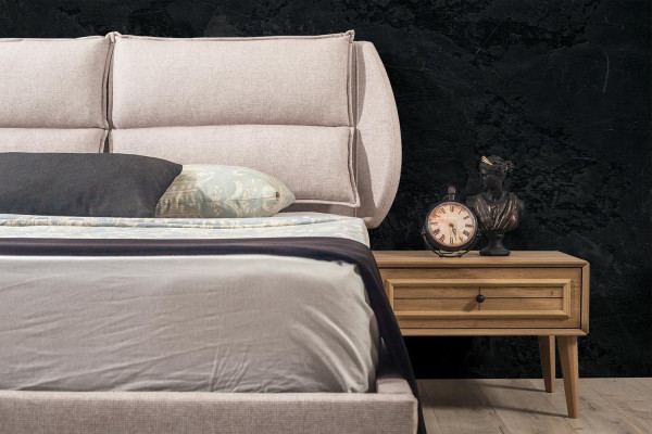 7-piece bedroom set bed + 2x bedside table + wardrobe + dressing table + mirror