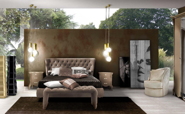 Bed Upholstery Design Luxury Double Hotel Beds Chesterfield Sleep Room
