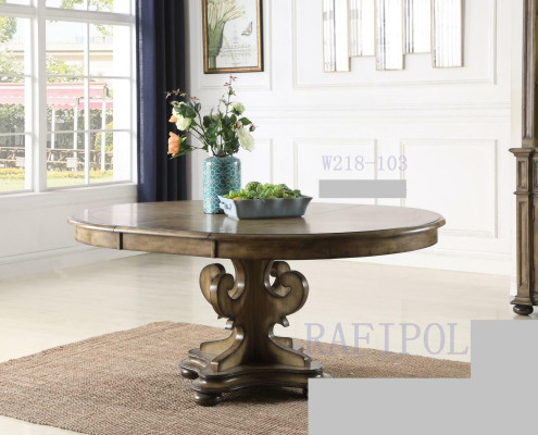 Designer Dining table luxury Dining room Tables Upholstery Wood Table Round Furniture