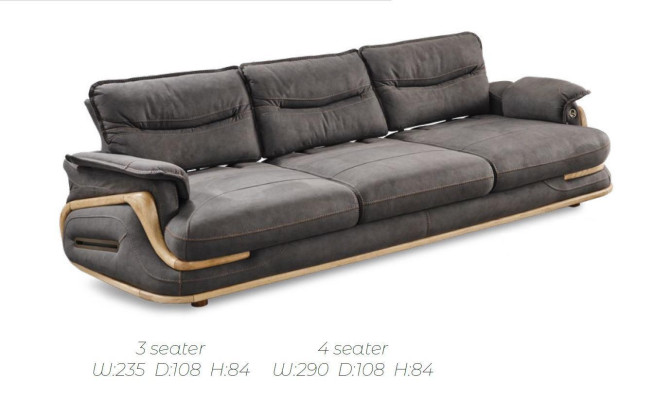 Design Sofa set 4+3+1 Leather Sofa 3 pcs. Set of couches sofas couch