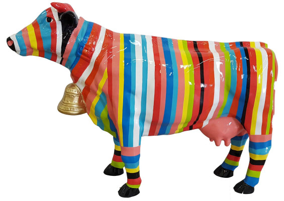 Designer Abstract Modern One Figure Cow from Plastic Decorative Garden Sculptures