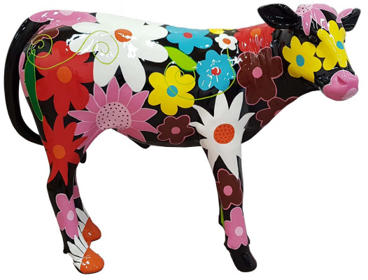Designer Abstract Modern Figure one Cow from Plastic Decorative Garden Sculptures