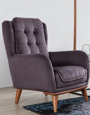Chesterfield Armchair Relax Club Sofa Single Seater Couch Upholstery Furniture Brown