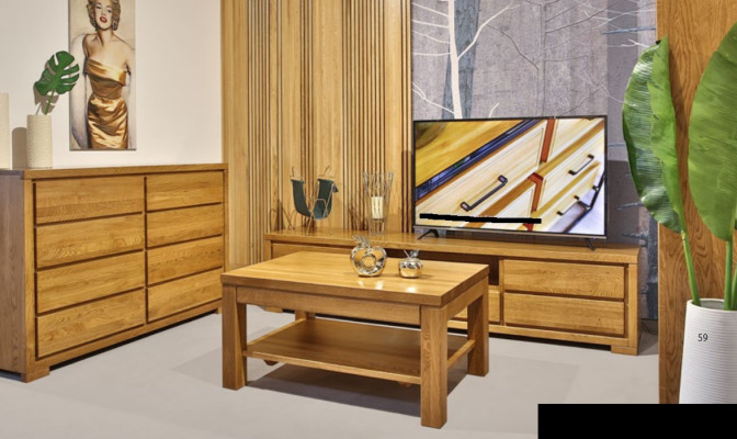 Living room Wood Furniture Set Solid Chest of drawers Sideboard Coffee table TV cabinet 3pcs. Set new