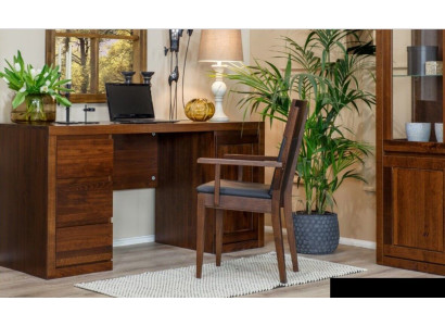 Office set Suite Furnishings Table + Armchair Solid Wood Furniture solid oak wood