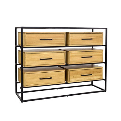 Design Commode Armoires Étagère Authentique Bois Side Low Board
