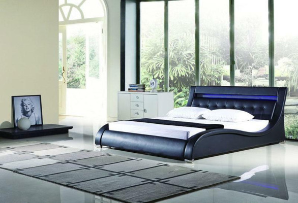Bed Beds Upholstery Double Marriage Hotel Luxury Leather Decoration Modern Designer