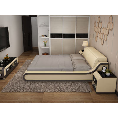 Bed Upholstery Decorative Design Luxury Double Hotel Beds 180x200cm Sleep Room