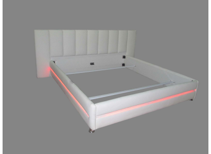 Leather Design Bed Double Luxury Marriage Modern Hotel Frame Sleep Room