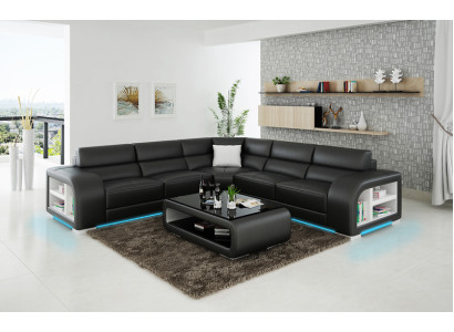 Leather sofa couch living landscape decor modern corner corner sofa design suite