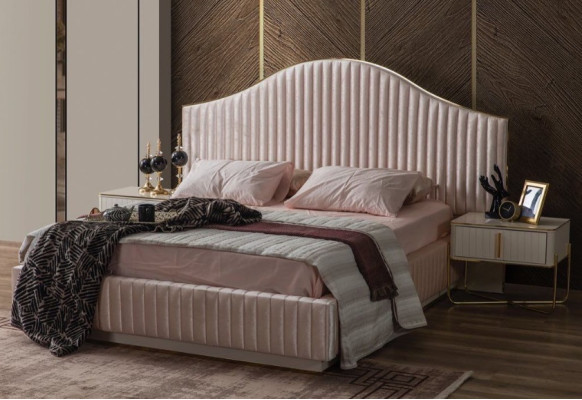 Pink bedroom furniture set from European manufacture in a modern style