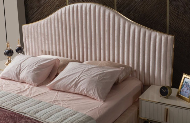 Pink bedroom furniture set from European manufacture in a modern style