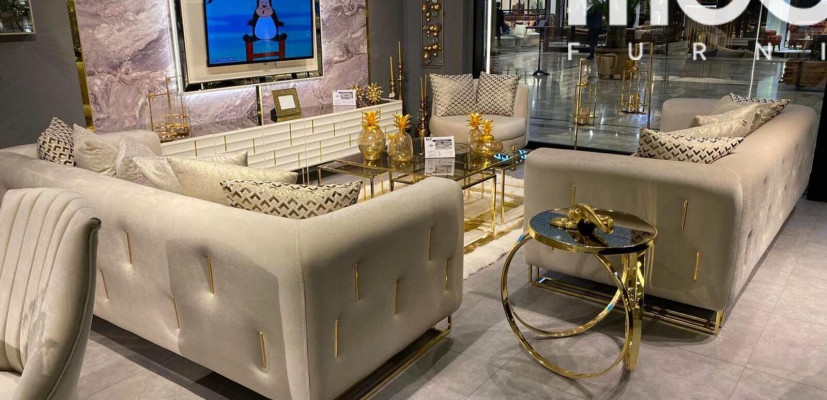 Design Textile 3 Seater White Elegant Modern Sofa Upholstery Couch new Living room