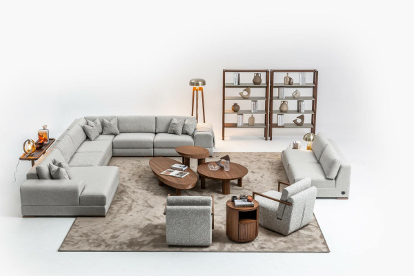 Armchair Gray Living room Furniture Design Modern Luxury Single Seater Club Relax
