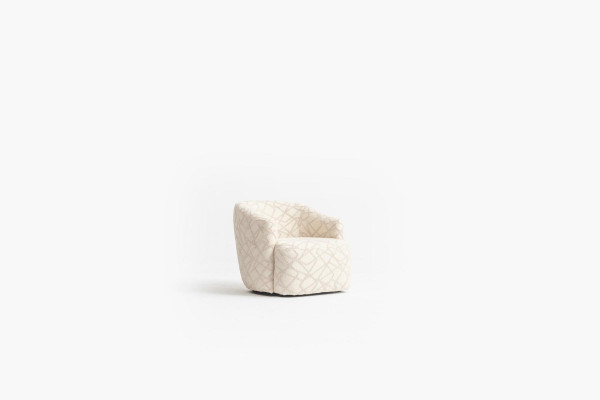 Upholstered cocktail chair in a pleasant color in a modern design