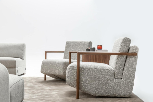 Armchair Living room Furniture Design Modern Upholstery 1 Seats Relax Gray Club