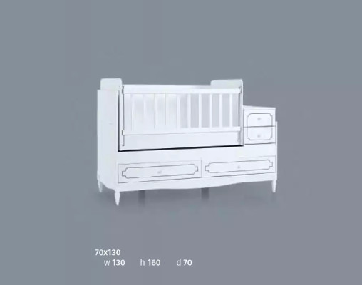 Infant Room Childrens room Bed White Bedroom Baby Wardrobe Chest of drawers 3pcs.