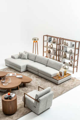 Sofa Couch Upholstery Furniture Living landscape Gray Corner suite Soft Couches