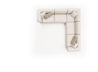 Corner sofa Beige Living room Sofa Couch L-shape Modern Furniture Textile