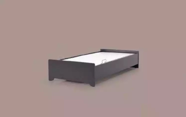 Designer beds Childrens bed Black Bed youth bed wooden furniture 100x200cm