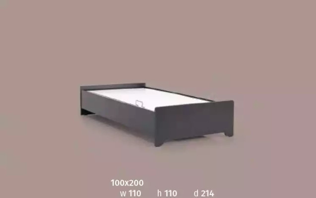 Designer beds Childrens bed Black Bed youth bed wooden furniture 100x200cm