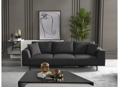 Four Seater Sofa 4 Seater Sofas Modern Gray Design Fabric Polyester new