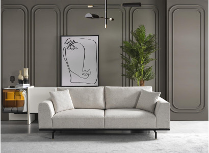Three Seater Sofa 3 Seater Sofas Modern White Design Fabric Polyester new