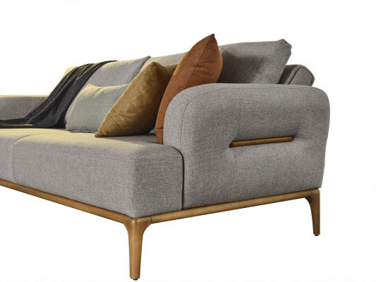 Modern Three Seater Sofa 3 Seater Sofas Design Gray Modern Fabric Polyester new