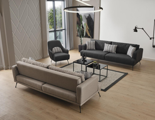 Four Seater Sofa 4 Seater Sofas Fabric Gray Modern Seater Living room new