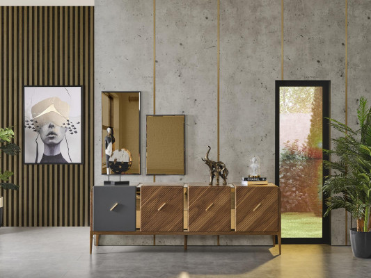 Sideboard Chest of drawers Luxury Cabinets Chests of drawers Living room Wood Brown Furniture