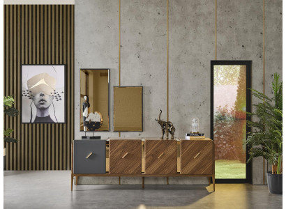 Sideboard Chest of drawers Luxury Cabinets Chests of drawers Living room Wood Brown Furniture