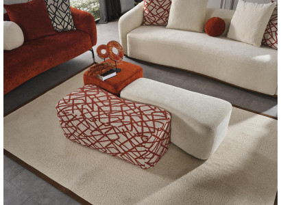 Stool 3x Stool Pouf Puff Seat Pouf Textile Fabric Footstool Living room