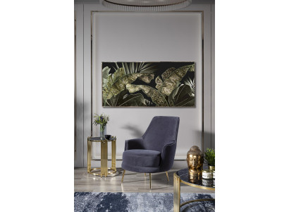 Armchair Wing Chair Cocktail Chair Fabric Living room Polyester Gray Seat