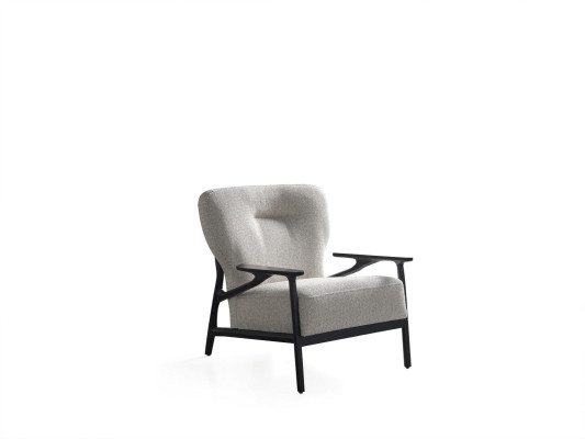 Armchair Wing Chair Modern Fabric Living room Polyester White Design