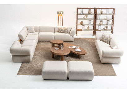 Sofa set Living room Sofa Set L-shape 3 Seater Stool Set Modern Design