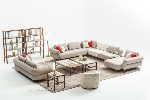 Sofa set 2+1 Seater U-shape Sofa Set Living room Suite Luxury Couches