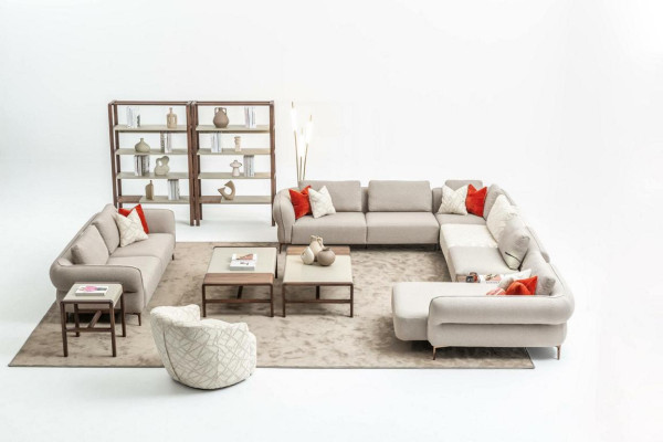 Sofa set 2+1 Seater U-shape Sofa Set Living room Suite Luxury Couches