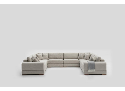 Sofa U-shape Modern Design Luxury Living room Big Gray Corner sofa new