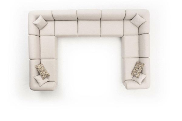 Corner sofa U-shape luxury living room style modern upholstered sofa textile