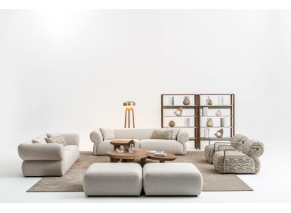 Sofa set 6 pieces. Living landscape Seater Stool Living room Set Modern Design