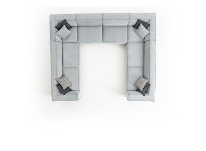 Living room Corner sofa U-shape Luxury Modern Design Gray Big Sofa Living landscape