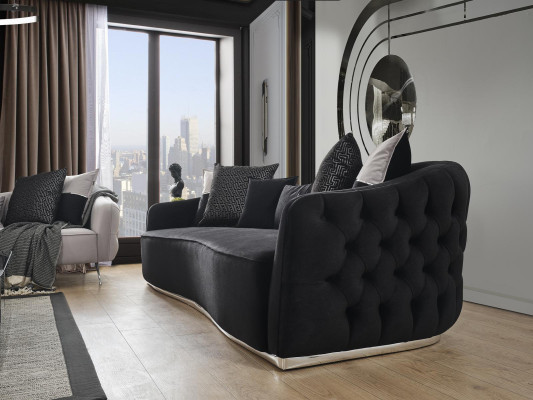 Sofa set Sofa Armchair 431 Seater Fabric Luxury Sofas White Black
